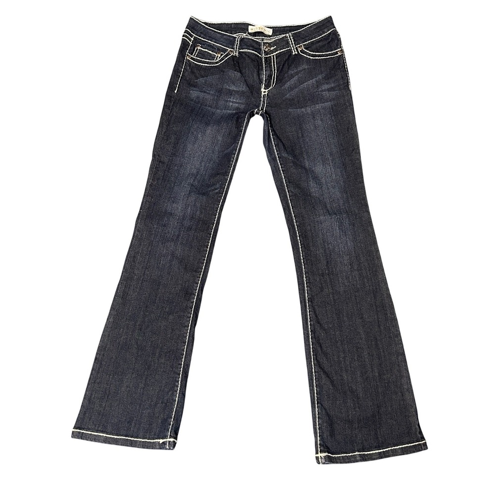 Miss Chic USA Jeans Womens 13 Bootcut Thick Stitch Low Rise Denim Western 31x33